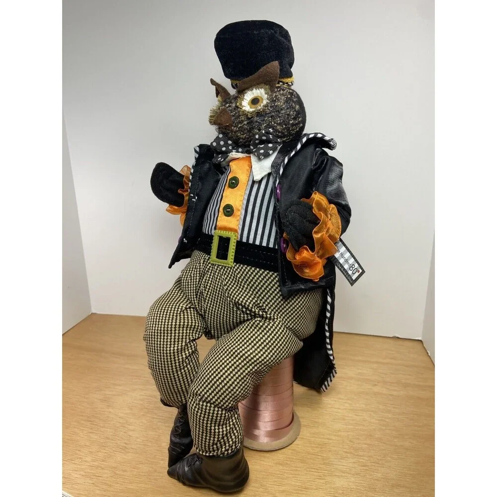 One Hundred 80 Plush Halloween Sitting Owl 18 inches very details